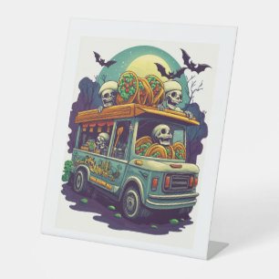Halloween Monster Delivery Service Pedestal Sign