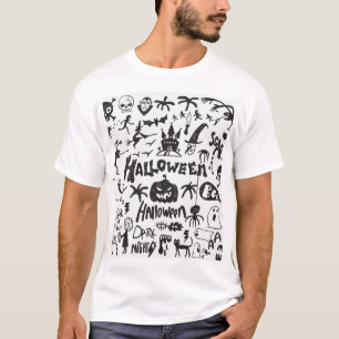 Halloween Monster Doodles Fun T-Shirt