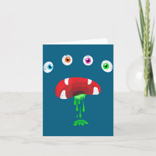 Halloween Monster Face Costume Cute Toddler Monste Card