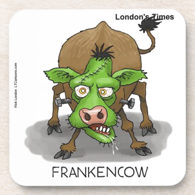 Halloween Monster Funny Cow Gifts Coaster (Front)