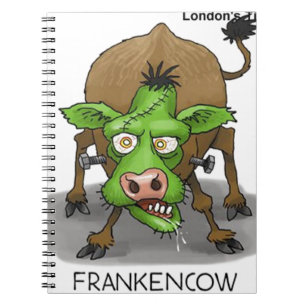 Halloween Monster Funny Cow Gifts Notebook