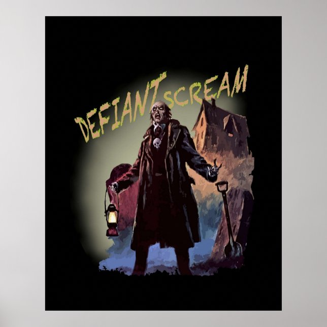 Halloween Monster Horror Comic Defiant Scream Poster (Front)