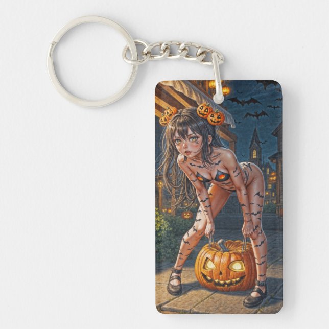 Halloween Monster Jack-o-Lantern & Bat Vixen Girl (Devant)