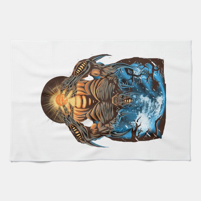 Halloween Monster          Kitchen Towel (Horizontal)