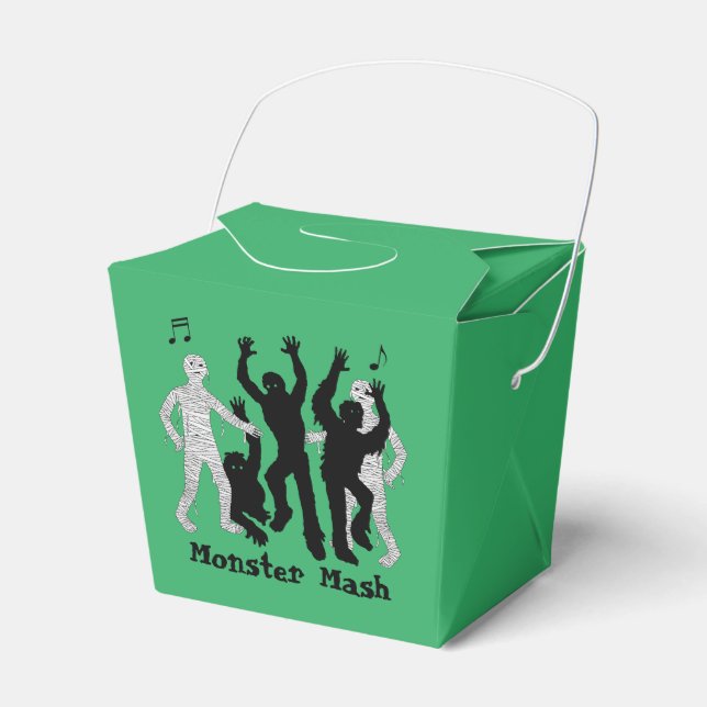Halloween Monster Mash Dance Party Favor Box (Front Side)