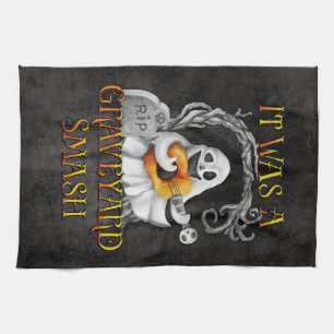 Halloween Monster Mash Ghost Graveyard Smash Kitchen Towel