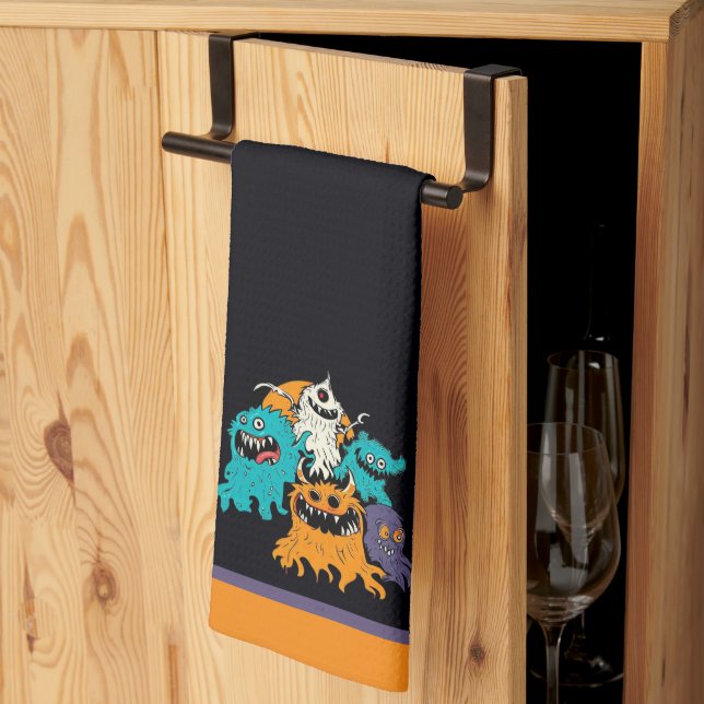 Halloween/Monster/October/Fall  Kitchen Towel (Thirds Fold)