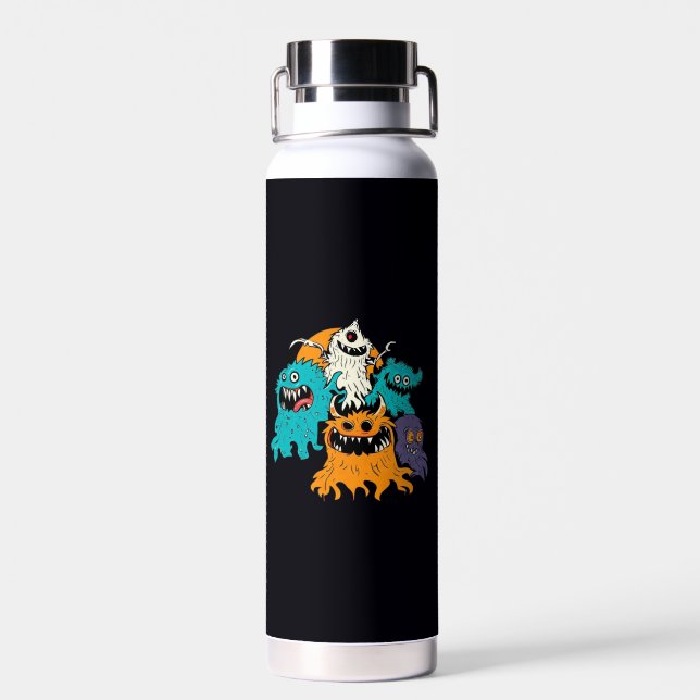 Halloween/Monster/October/Fall  Water Bottle (Back)