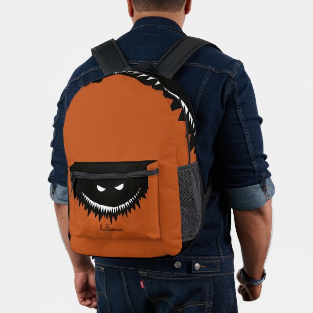 Halloween Monster Printed Backpack (Insitu (Model))