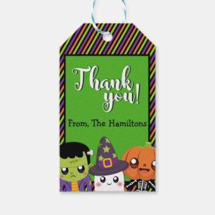 Halloween Monster Thank You Tag For Party Favors 