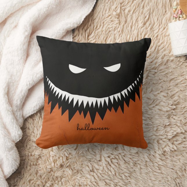 Halloween Monster Throw Pillow (Blanket)