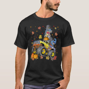 Halloween Monster Truck Dinosaur Thanksgiving Turk T-Shirt