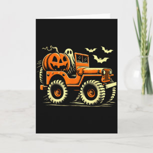 Halloween Monster Truck Ghost  Card