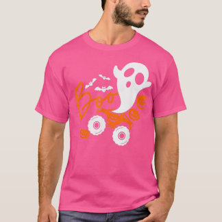 Halloween Monster Truck Ghost Pumpkin T-Shirt