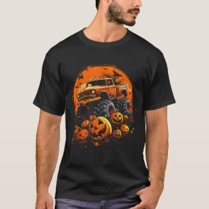 Halloween Monster Truck Pumpkin Jack O Lantern Spo T-Shirt