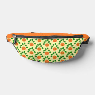 Halloween Monstera Plant in Pumpkin Patterned Fanny Pack