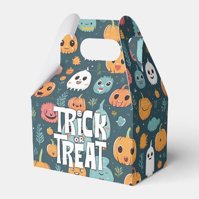 Halloween monsters favor box (Front Side)