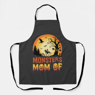 Halloween Monsters Mom of Skeleton Family Apron