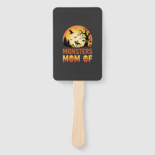 Halloween Monsters Mom of Skeleton Family Hand Fan