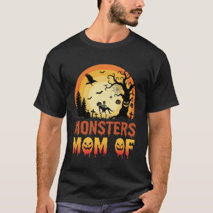 Halloween Monsters Mom of Skeleton Family T-Shirt