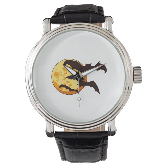 Halloween Moon & Bats Watch (Front)