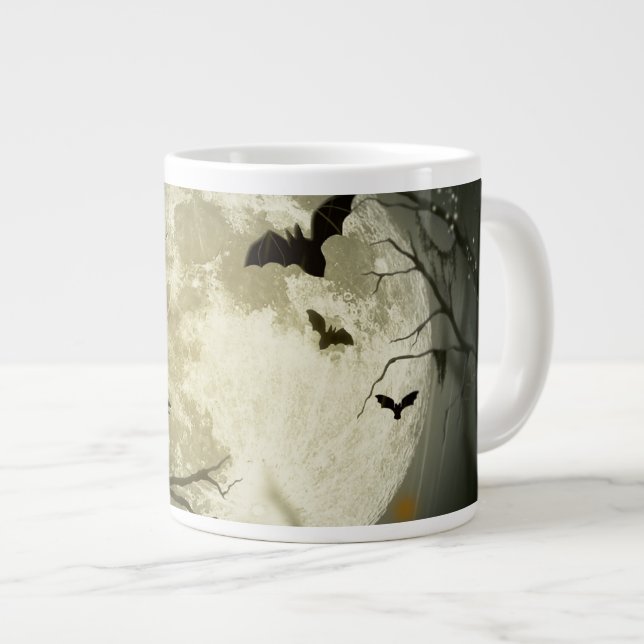 Halloween Moon Large Coffee Mug (Front Right)