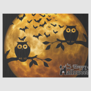 Halloween Moon Owls Night Decoupage Tissue Paper