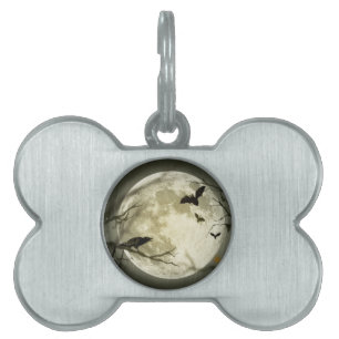 Halloween Moon Pet Tag