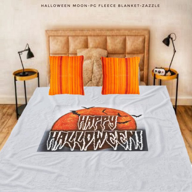 Halloween Moon-PG Fleece Blanket (Creator Uploaded)