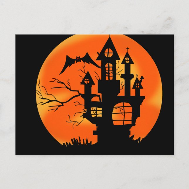 Halloween Moon Postcard (Front)