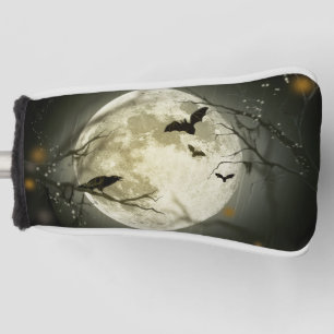 Halloween Moon Spooky Crows Golf Head Cover