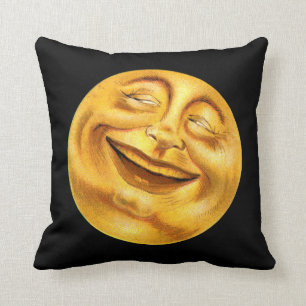 Halloween Moon Throw Pillow