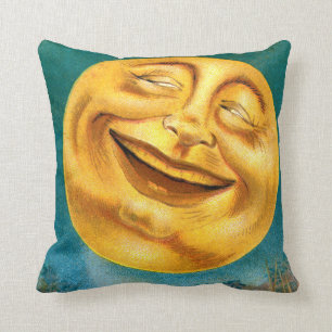 Halloween Moon Throw Pillow