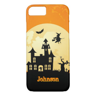 Halloween Moonlight Haunted House in Graveyard Case-Mate iPhone Case