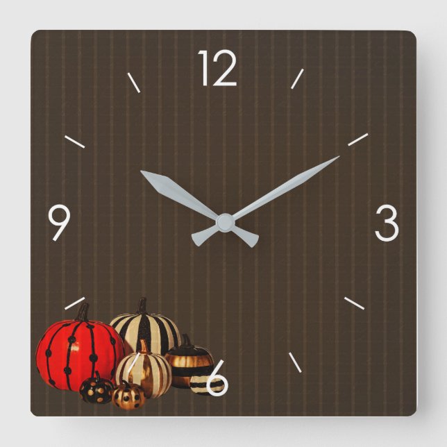 Halloween Moonlight Haunted House Square Wall Cloc Clock (Front)