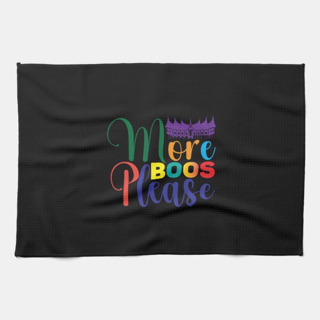 Halloween More Boos Please Birthday Kitchen Towel (Horizontal)