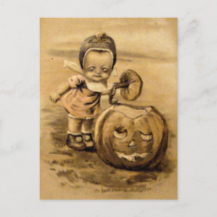 Halloween Morning (Vintage Halloween Card) Postcard