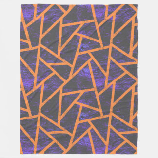 Halloween mosaic patttern fleece blanket