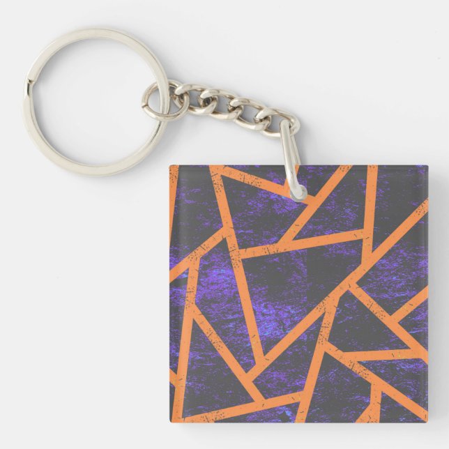 Halloween mosaic patttern keychain (Front)