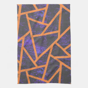 Halloween mosaic patttern kitchen towel