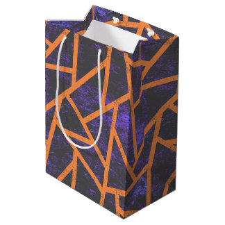 Halloween mosaic patttern medium gift bag
