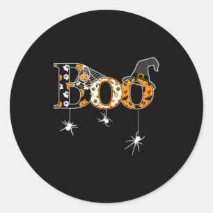 Halloween Motif - Boo  Classic Round Sticker