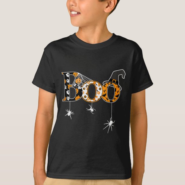 Halloween Motif - Boo  T-Shirt (Front)