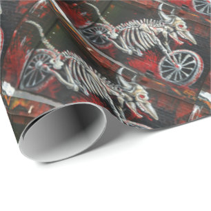 Halloween Motorbike Wrapping Paper
