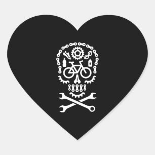 Halloween mountain bike MTB cycling bicycle sugar Heart Sticker