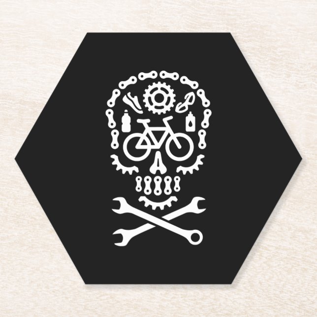 Halloween mountain bike MTB cycling bicycle sugar Paper Coaster (Front)