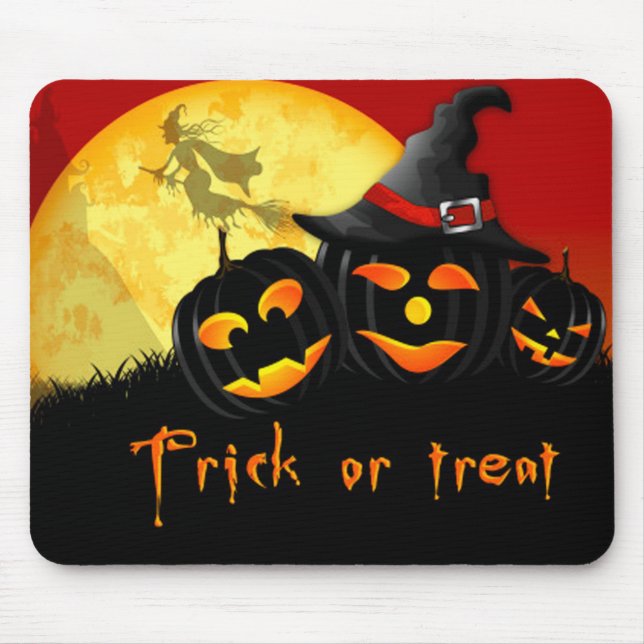 Halloween Mouse pad/Trick or Treat Pad (Front)