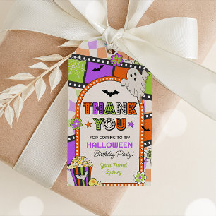 Halloween Movie Night Favour Tag Retro Tag
