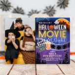 Halloween Movie Night Invitation, Backyard Movie Invitation<br><div class="desc">♥️ This adorable Halloween Movie Night Invitation is great for a boy or girl's birthday party themed with spooktacular accents and a woodsy scene. A matching design is included for the backside. ♥️ Make this design personally yours by easily adding your party details. Just click the "Personalize" button to begin...</div>