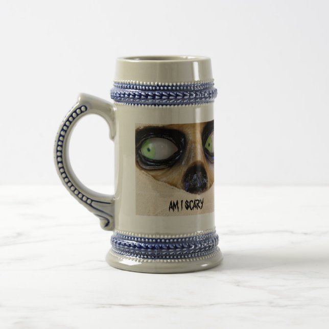 Halloween mug beer stein funny mummy scary (Left)